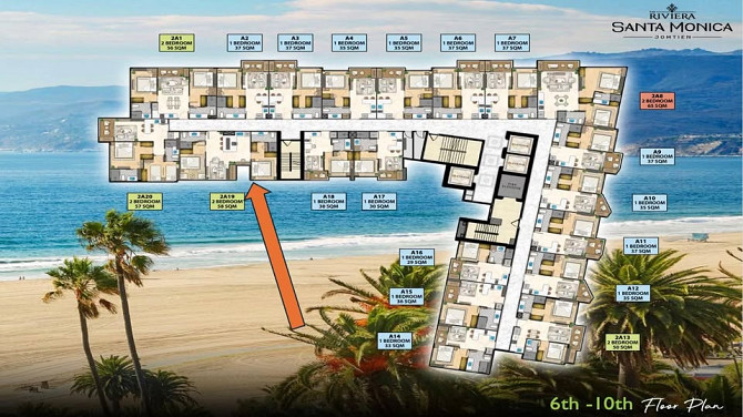 Apartment with Bedrooms: 1 and Bathrooms: 1 Pattaya - photo 7
