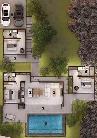 3 beds 3 baths – House สมุย