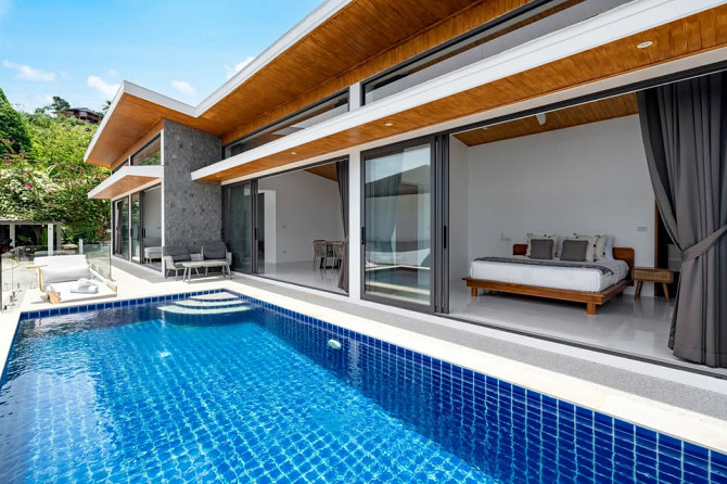 3 Bedroom Pool Villa with Partial Oceanview For Sale in Chaweng Hills, Koh Samui, Thailand Samui - photo 2