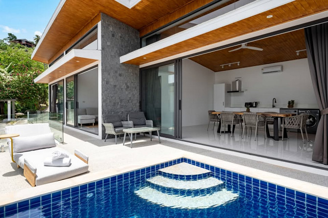 3 Bedroom Pool Villa with Partial Oceanview For Sale in Chaweng Hills, Koh Samui, Thailand Samui - photo 3