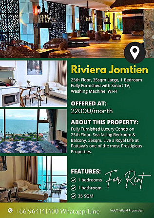 1 Bed 1 Bath - Apartment Pattaya - photo 1